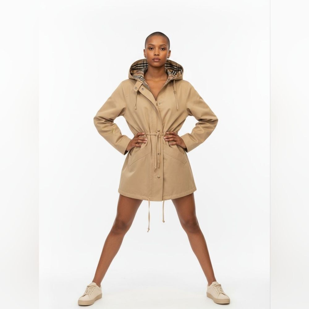 P.B.D. Y2K Hooded Trench Coat